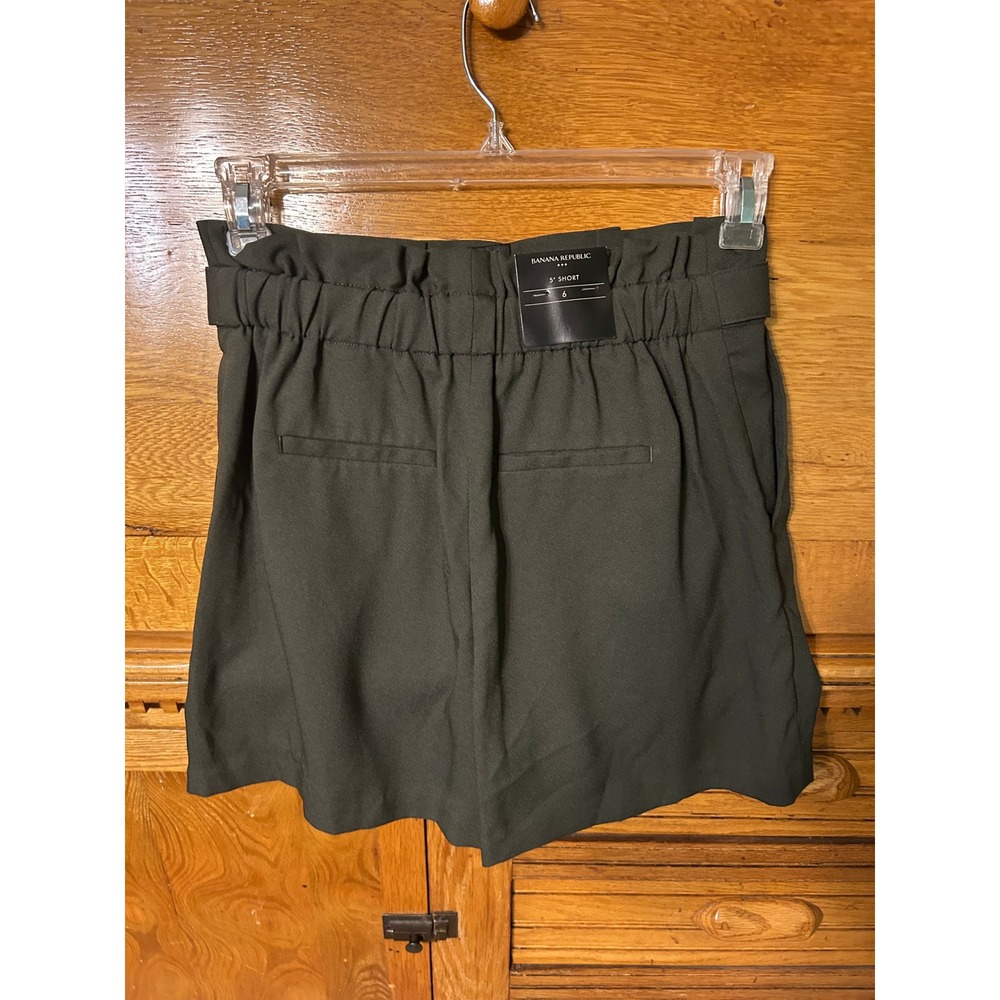 Banana Republic Womens 5" High Rise Pleated Paperbag Shorts Size 6 NEW Preppy - Picture 2 of 10